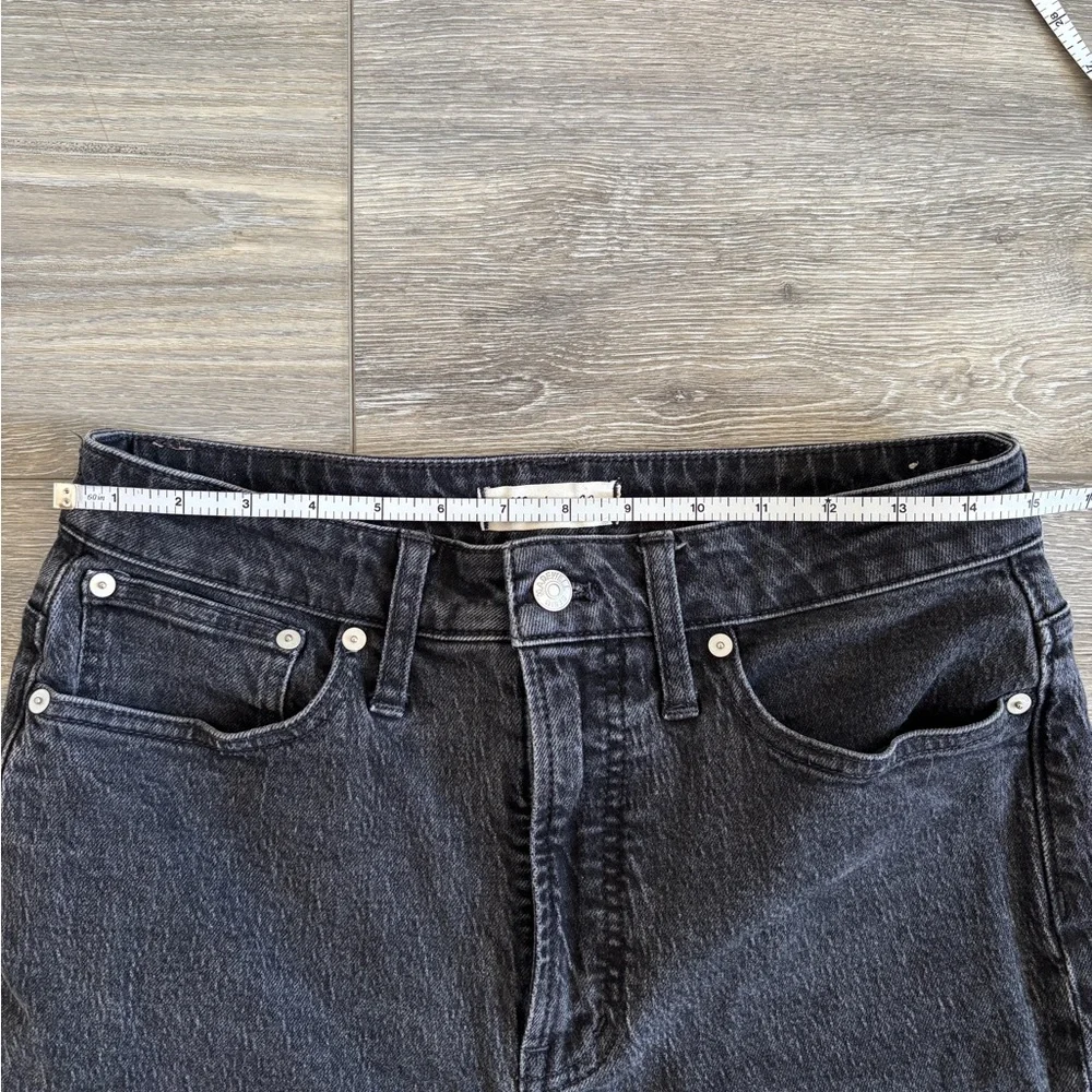 Madewell High Rise Straight Loose Black Denim Jeans 29 Waist Tall - Picture 2 of 8